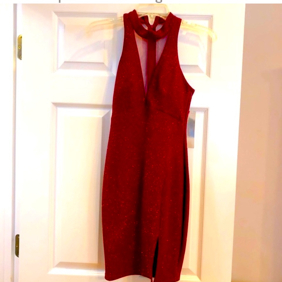 Red Dress Glittering Red